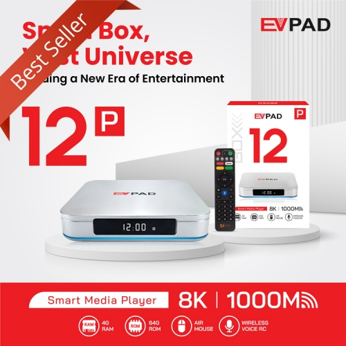 EVPAD 12P 11P 6P / EVPAD 12S 11S 10S 6S Android Tv Box - Android 10 - 4GB+64GB - 2.4/5GHZ - 6K - Ver