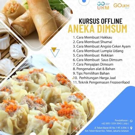 Kursus Bisnis Cara Membuat Aneka Dimsum Enak