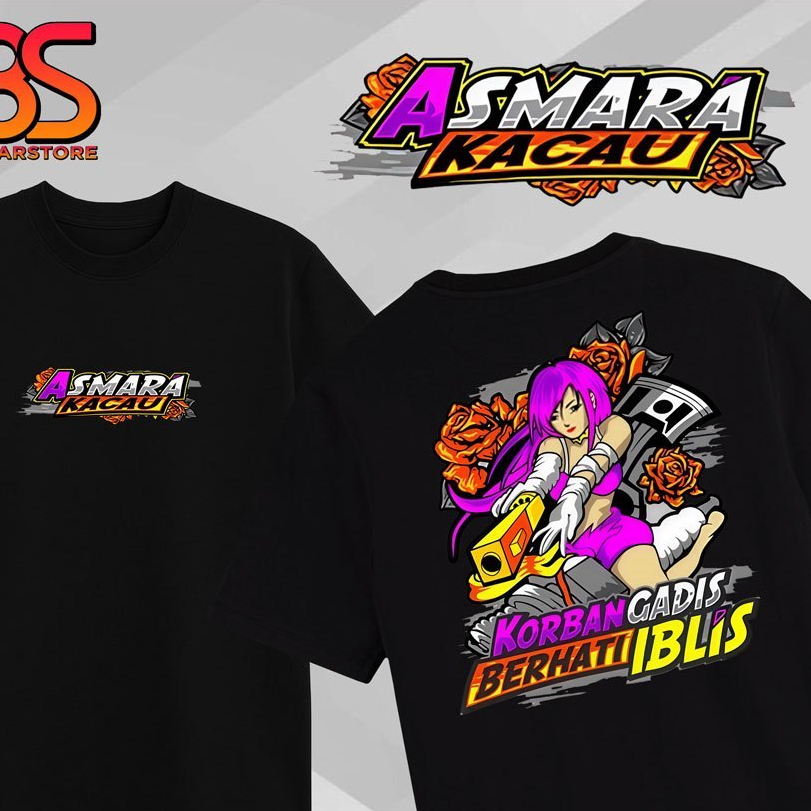 Tshrit Baju kaos asmara kacau / kaos kata kata / kaos laris / kaos korban gadis /kaos racing / distr