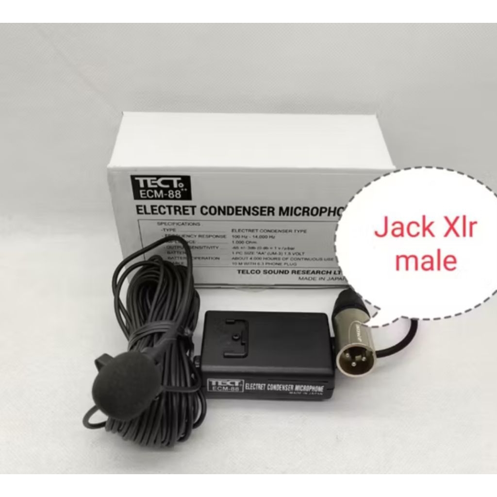 mic jepit condensor tech ecm 88 jack canon