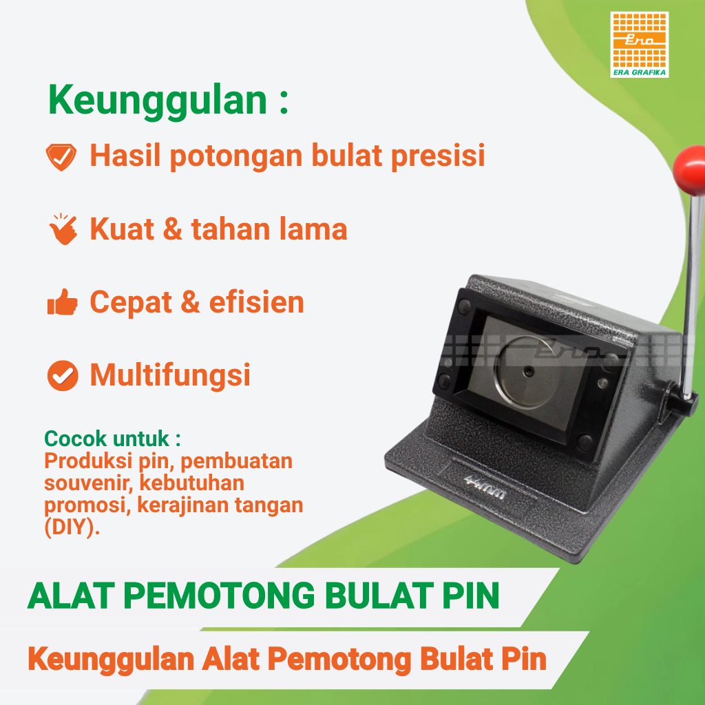 Alat Plong / Potong Kertas Bulat untuk Pin | Button Pin / Badge Cutter Puncher