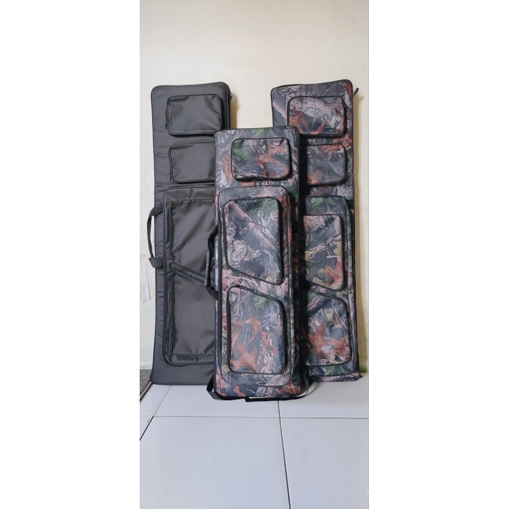 Tas PCP Kotak Panjang 100×40 cm – Busa Tebal, Waterproof, Ada Tempat Pompa | Camo / Hitam / Army
