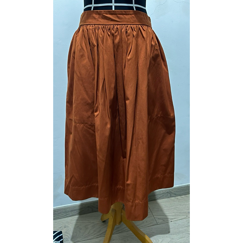 [PRELOVED] - ZARA Woman Rok Midi Coklat Original Size S
