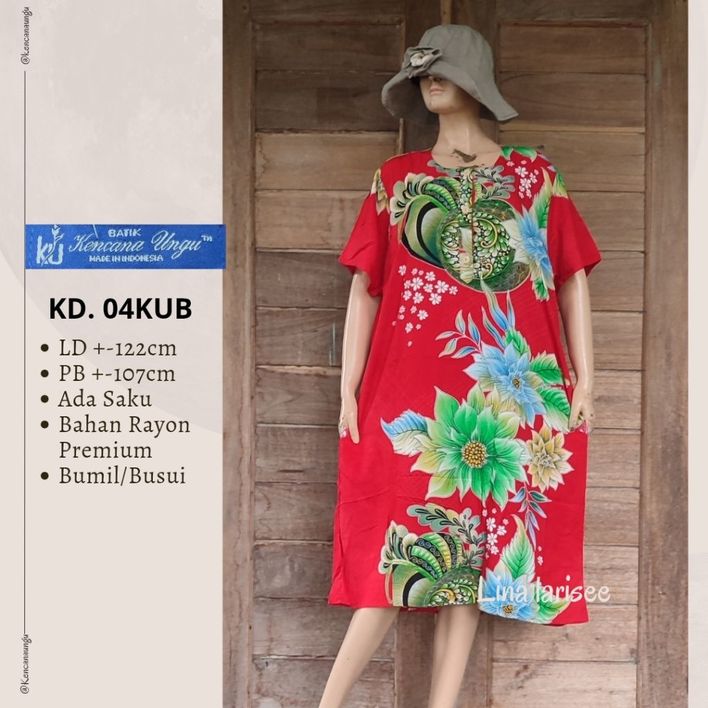 Kencana ungu Daster Label Biru KUB Daster Kencana ungu Ibu Hamil dan menyusui daster Lengan pendek d