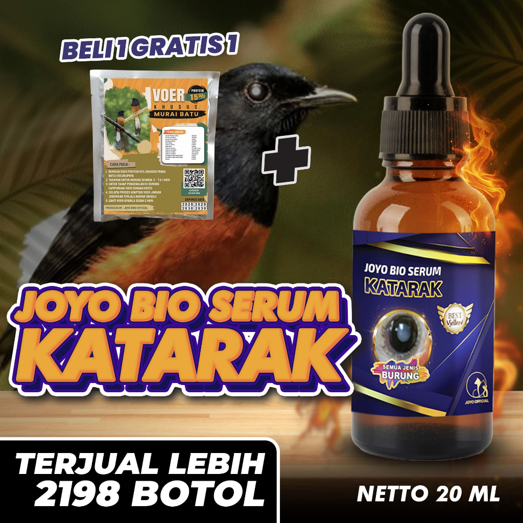 OBAT KATARAK BURUNG | MATA NITIK PUTIH | MATA KATARAK BURUNG | BIO SERUM KATARAK 20 ML