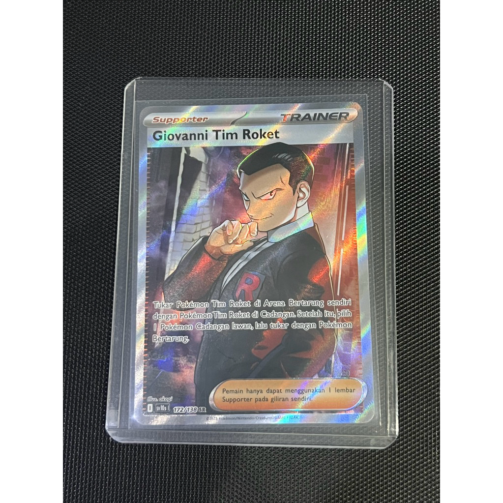 Giovanni Tim Roket - 172/138 SR - Kehadiran Juara - Kartu Pokemon TCG Indonesia