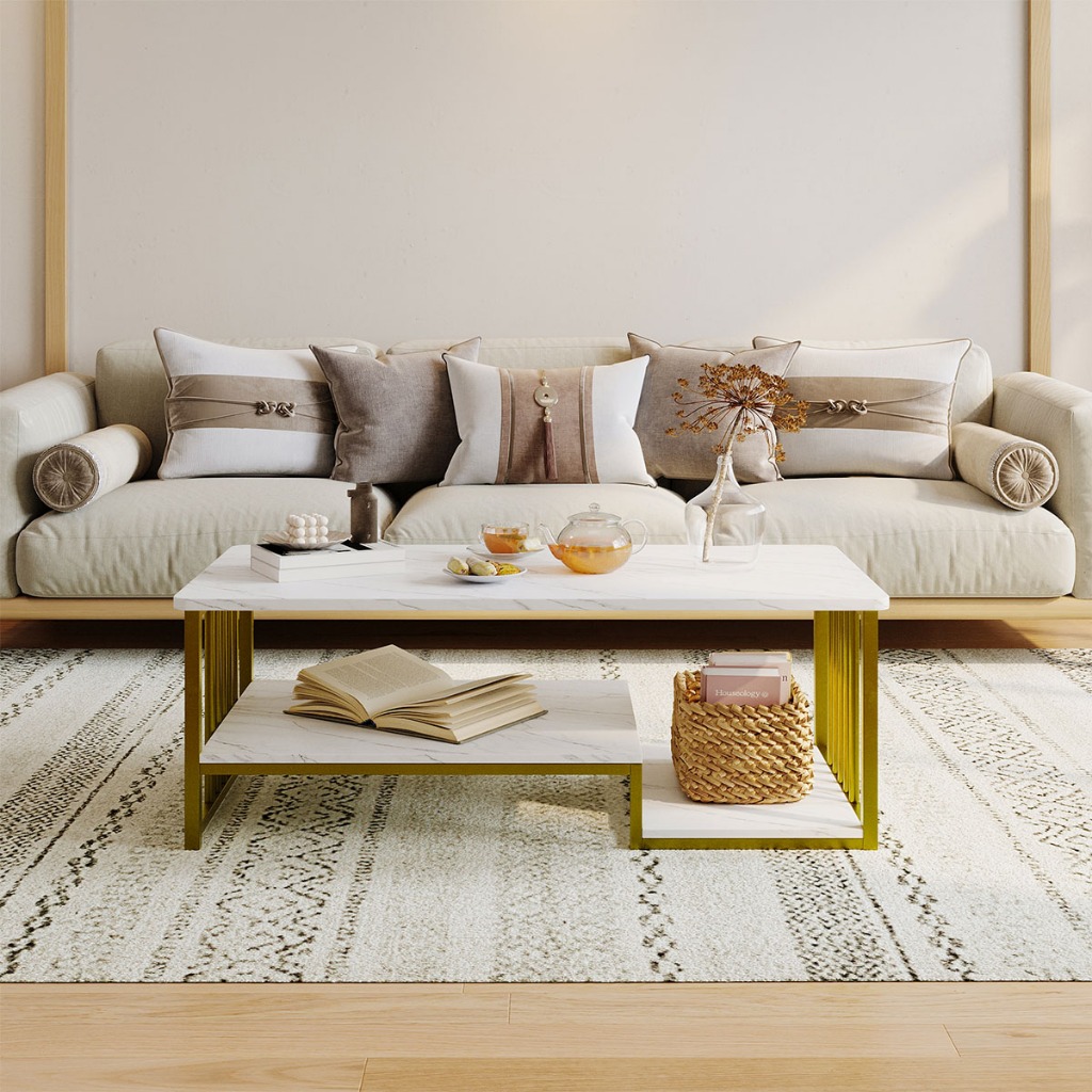 Homedoki Meja Ruang Tamu Minimalis/Meja Makan/Meja Kecil