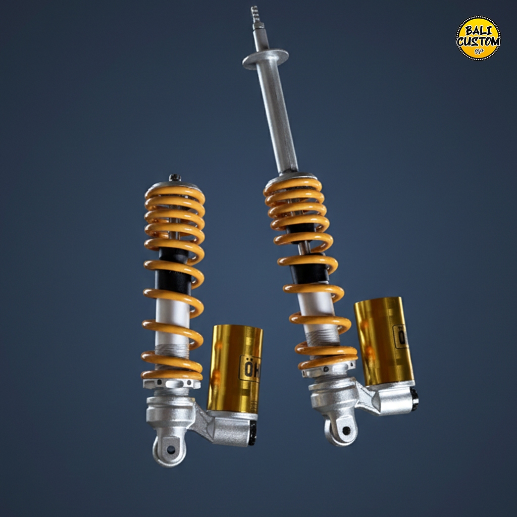 Shock Copy Ohlins Premium Gold Depan Belakang Vespa Matic Sprint,Primavera,Lx,S125