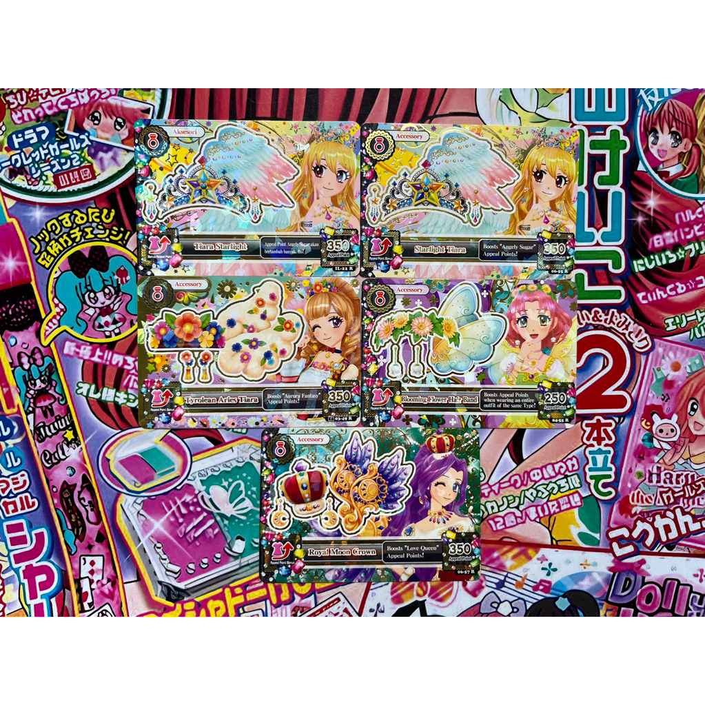 Kartu Aikatsu Accessories Premium Tiara Starlight Royal Moon Tiara Blooming Flower Hair Band Tylorea