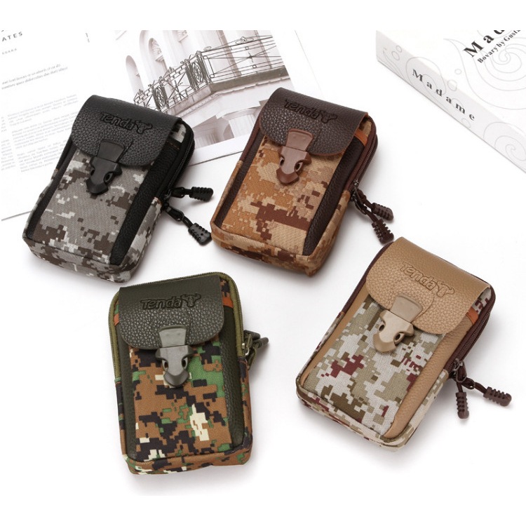 Tas Pinggang Kain Oxford Tas Hp Army Loreng New.5