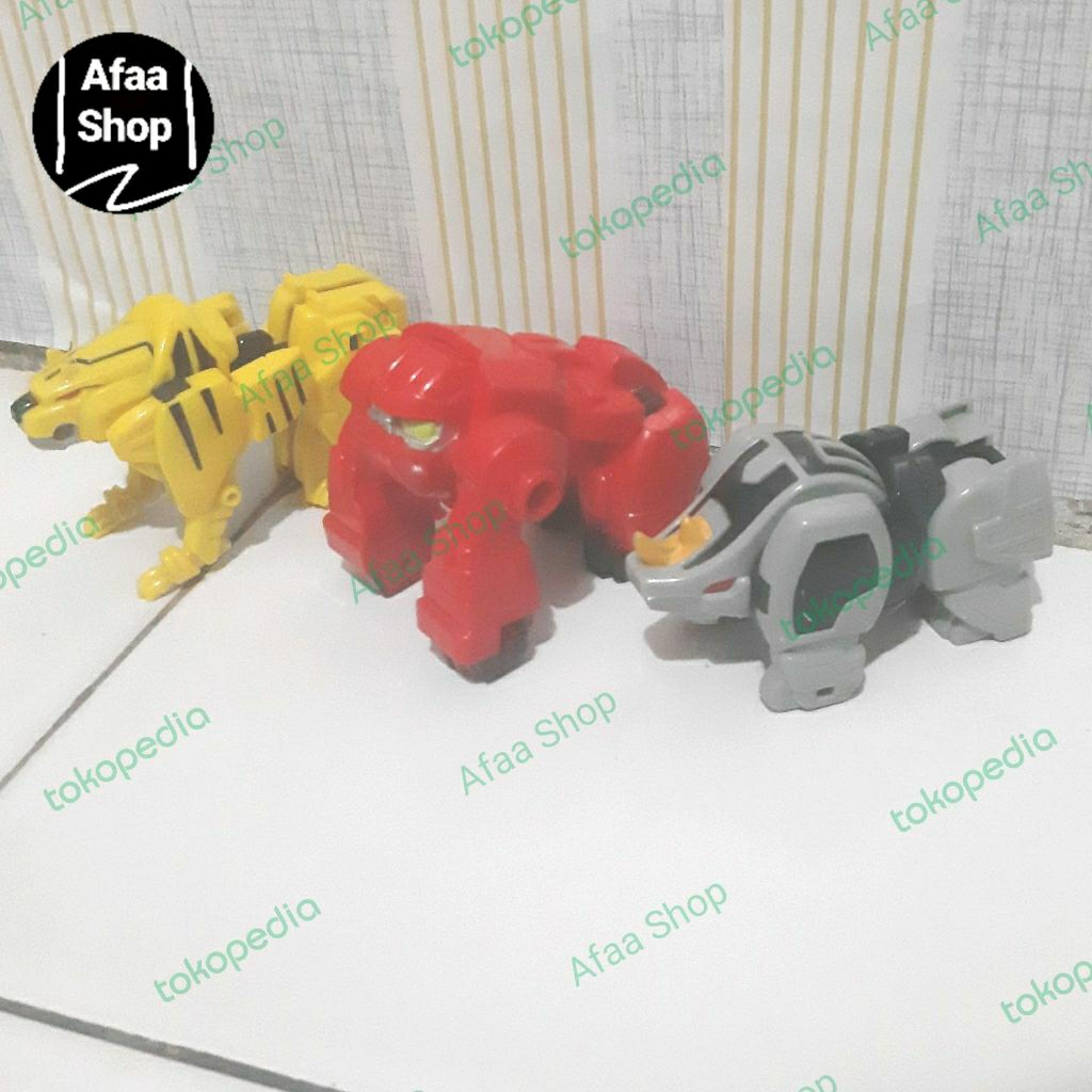 Mainan preloved hokben kidzu bento robot megazord power ranger