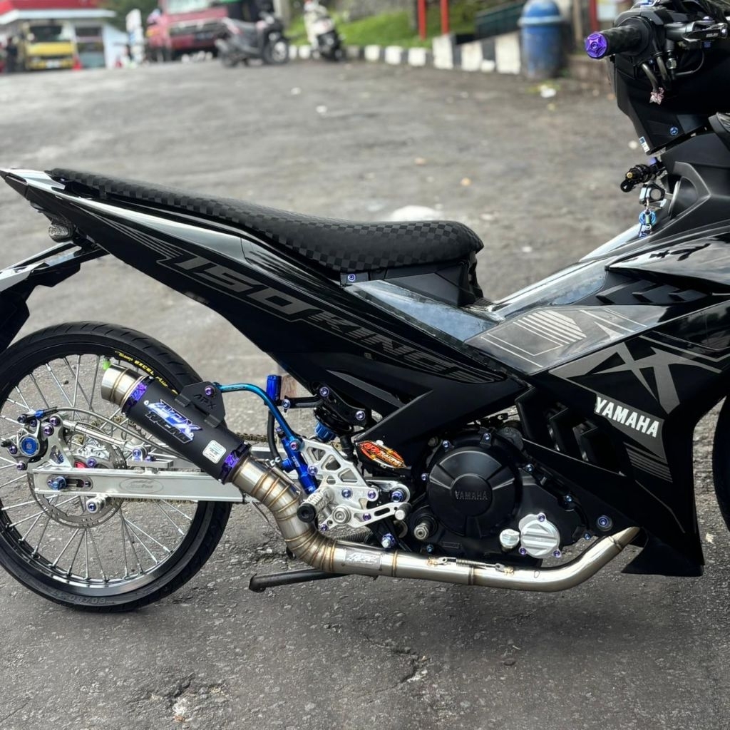 knalpot mx king malaysia style slincer black new