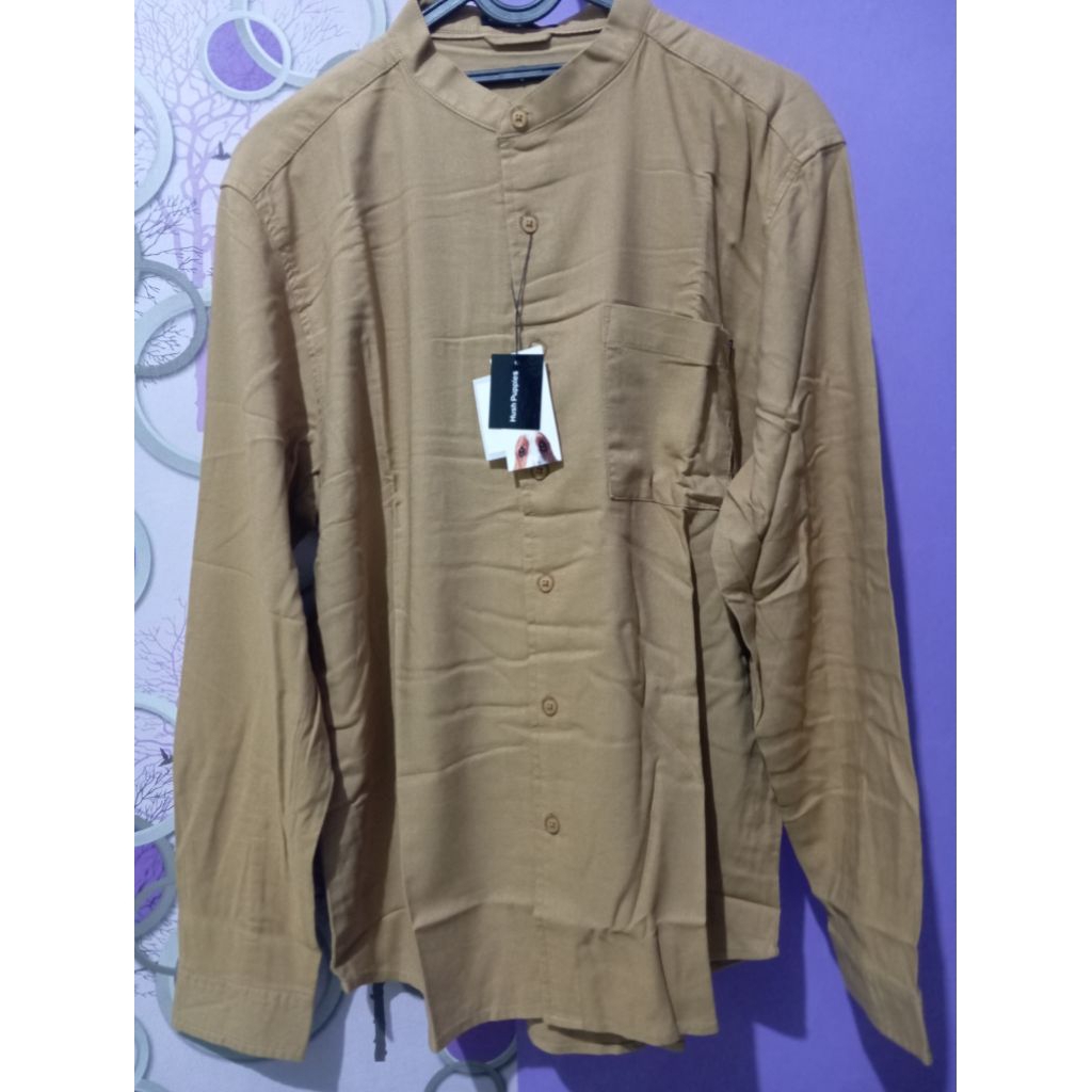 Kemeja Pria Hush Puppies Quinoa Brown