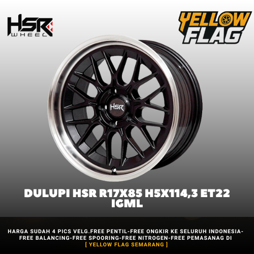 VELG RING 17 HSR DULUPI R17 LEBAR 8,5 PCD 5X114 ET22 UNTUK MOBIL HRV OUTLANDER GRAND MAX