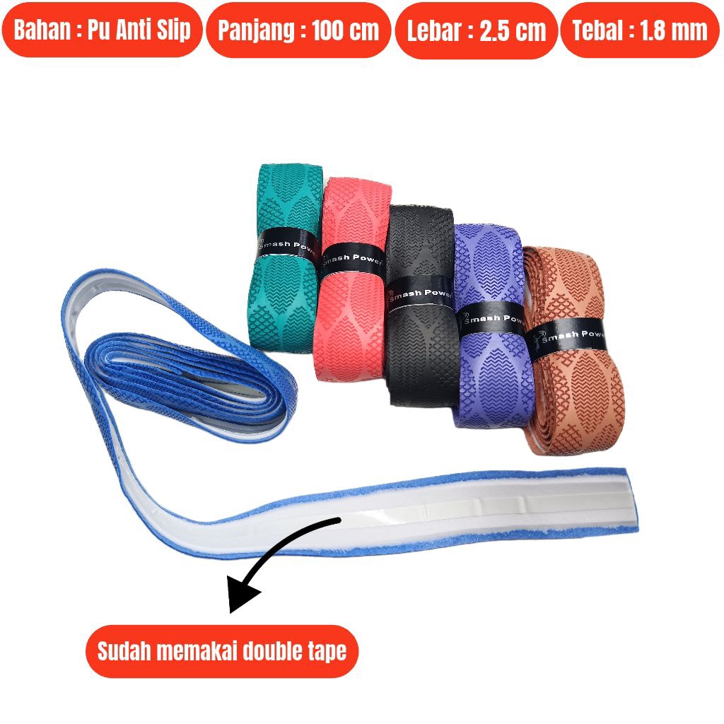 Grip Raket Badminton Tebal Smash Power Gp-03 Original/Grip Raket Badminton/Grip Raket Tenis/Grip