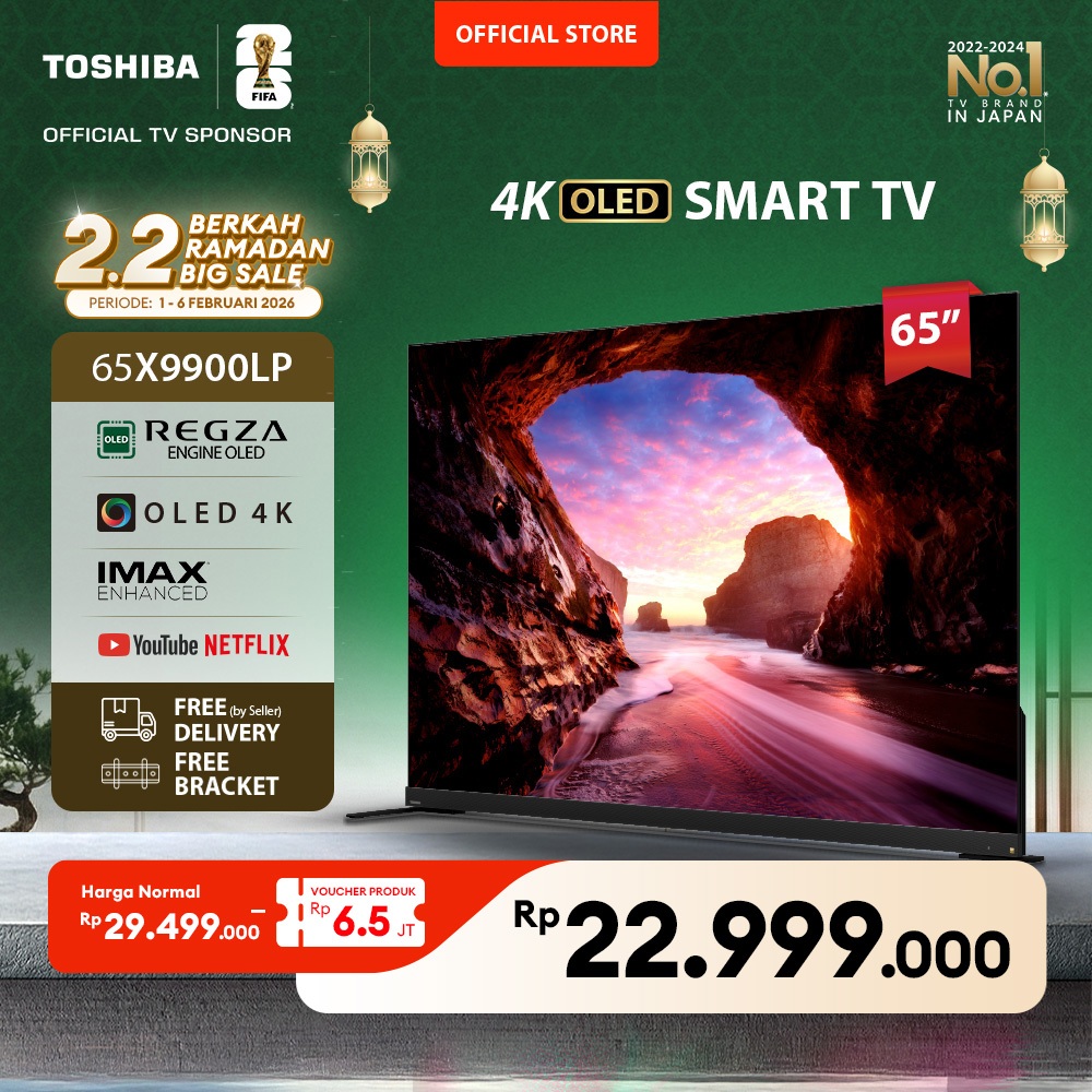 [4K OLED 120Hz] [FREE BRACKET] Toshiba TV 65" FLAGSHIP OLED 120Hz 4K UHD Smart TV - Dolby Vision IQ 