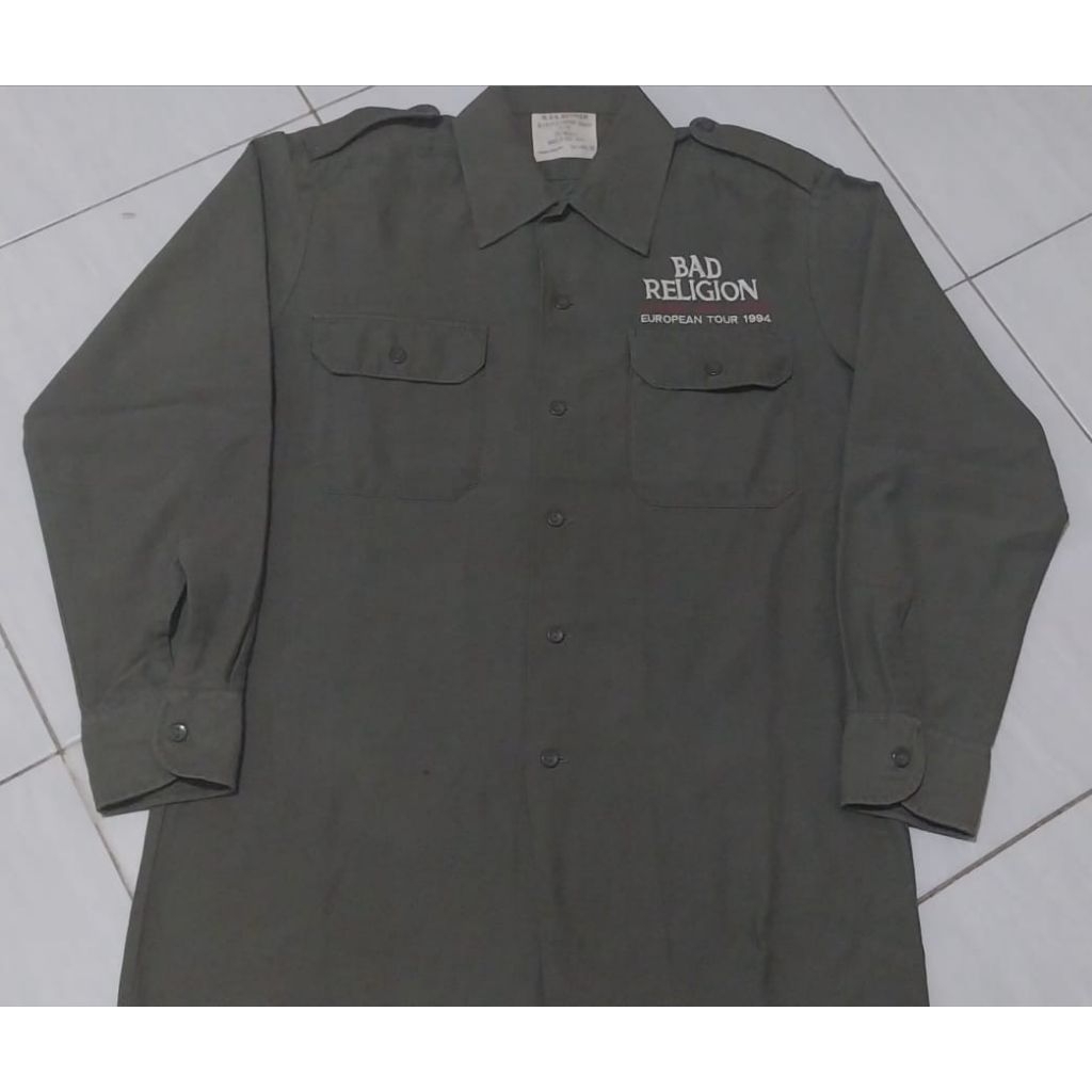 Rare Bad Religion (Stranger Than Fiction) European Tour 1994 Germany Army Moleskin Shirt