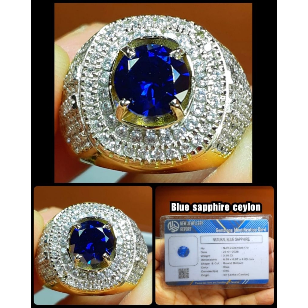 ROYAL BLUE SAPPHIRE CEYLON KELAS KONTES + MEMO LAB