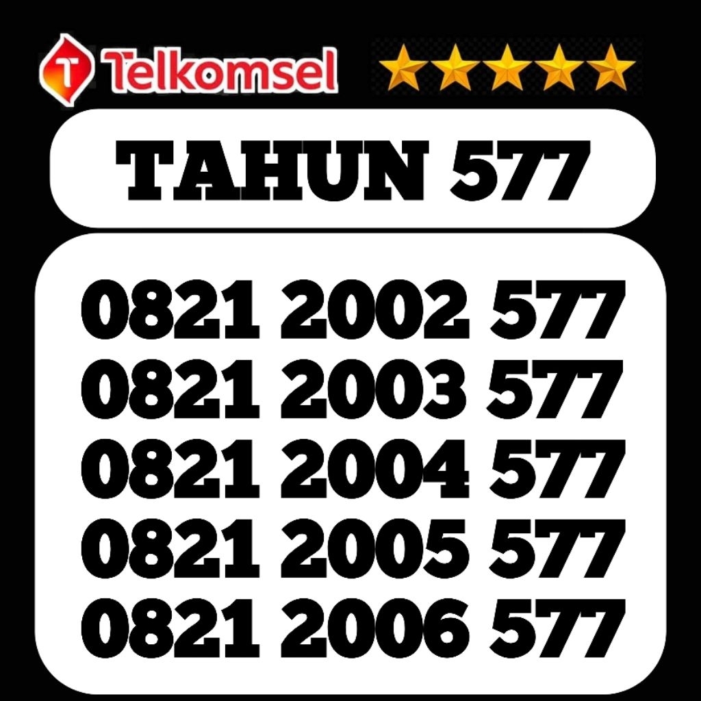 Kartu Perdana Nomor Cantik Telkomsel SimPati 11Digit Hoki Bugis Ulang Tahun Lahir Angkatan 2002 2003