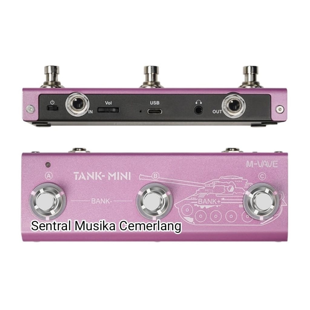 M-Vave Tank Mini Efek Gitar Multi Effect Guitar Modulation Preamp IR