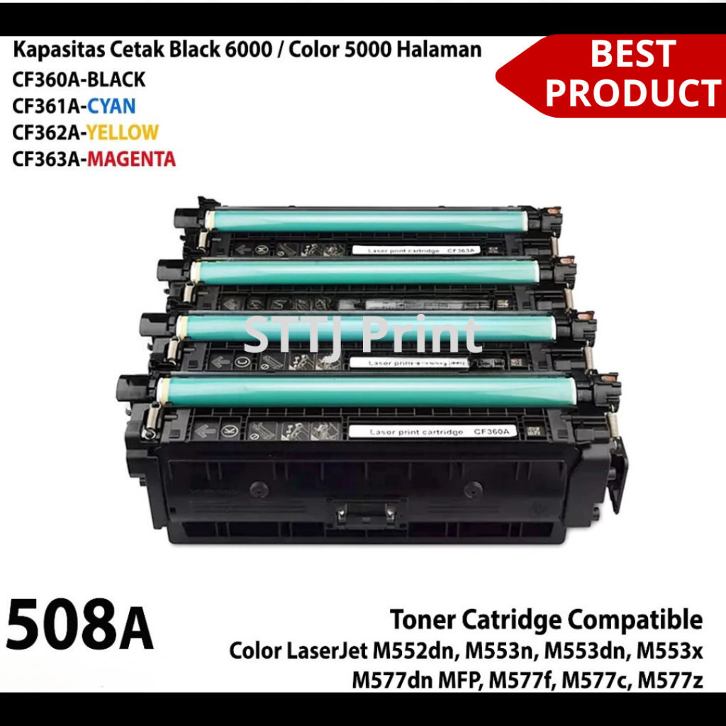 Toner Cartridge 508A Compatible Printer Color LaserJet M552dn, M553n, M553dn, M553x M577dn