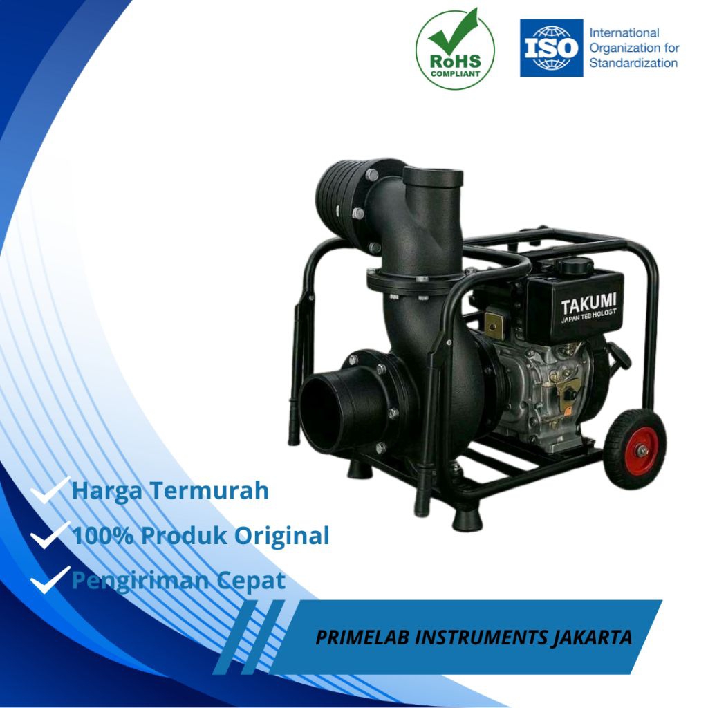 Pompa Alkon Diesel Irigasi TAKUMI JAPAN 8 Inch Alkon Diesel Elektrik Stater Pompa Banjir Air Sawah 8
