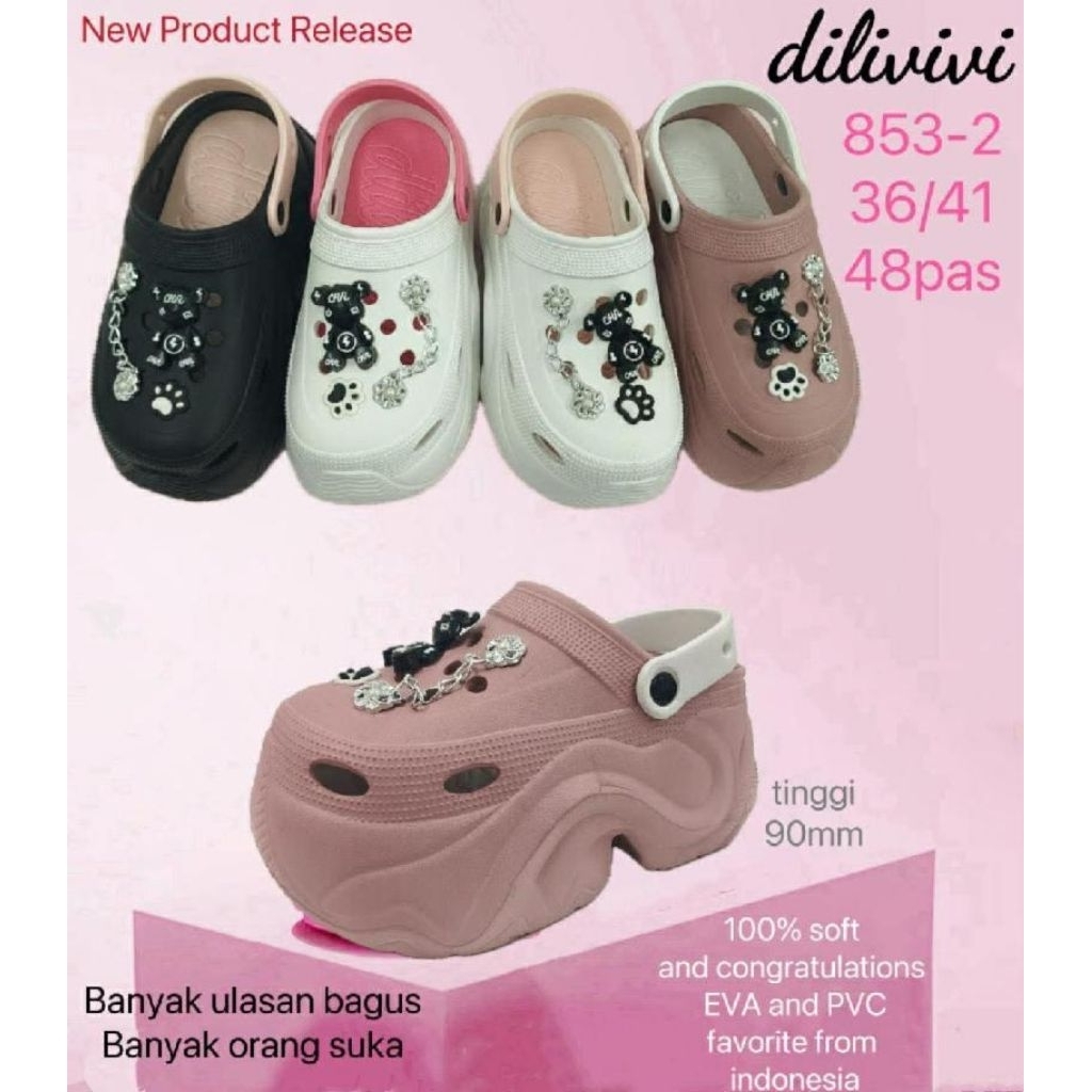 sendal kodok wanita hak tinggi