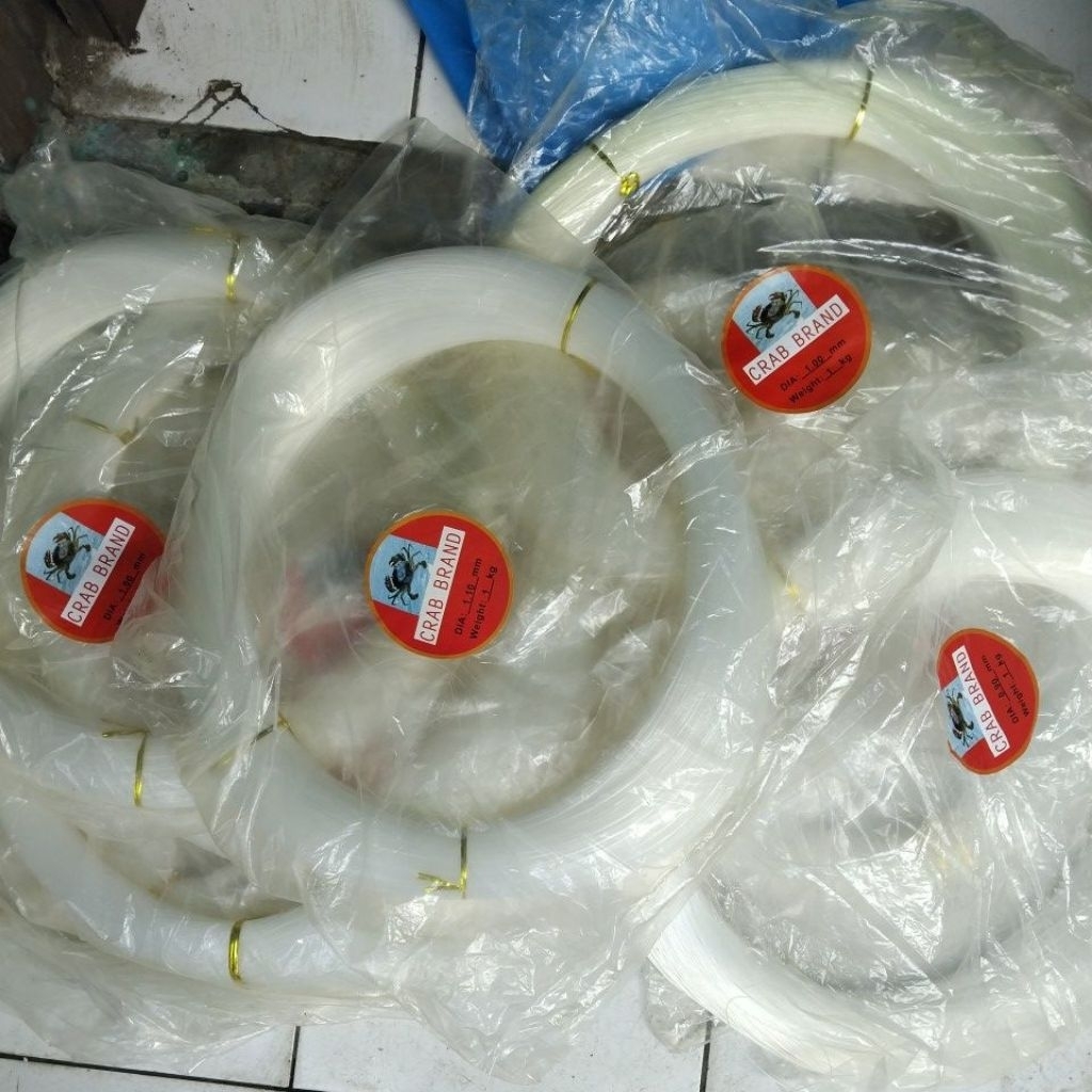 Senar layangan Senar Pancing Senar kiloan Cap CRAB BRAND 1 kilo..