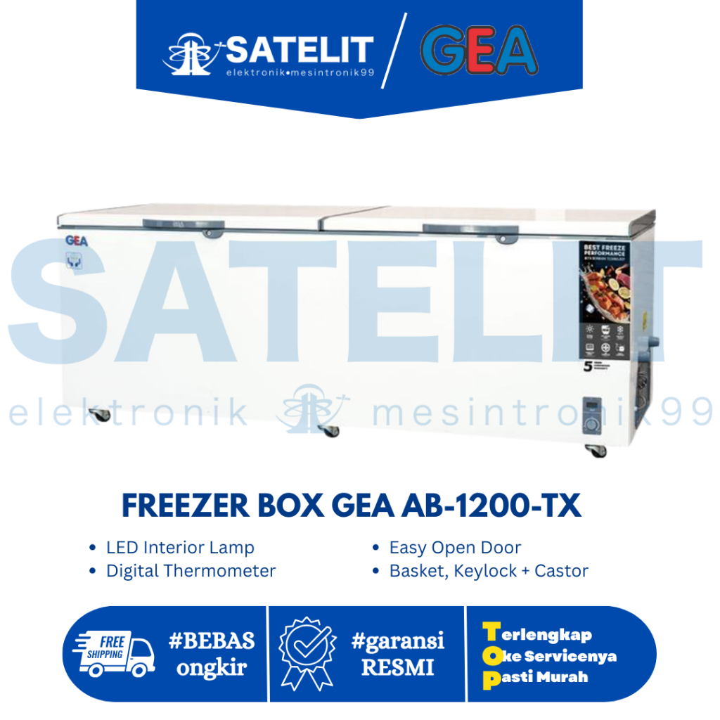 Freezer Box GEA AB-1200-TX | Chest Freezer Kapasitas Super Besar | Untuk Usaha Skala Besar