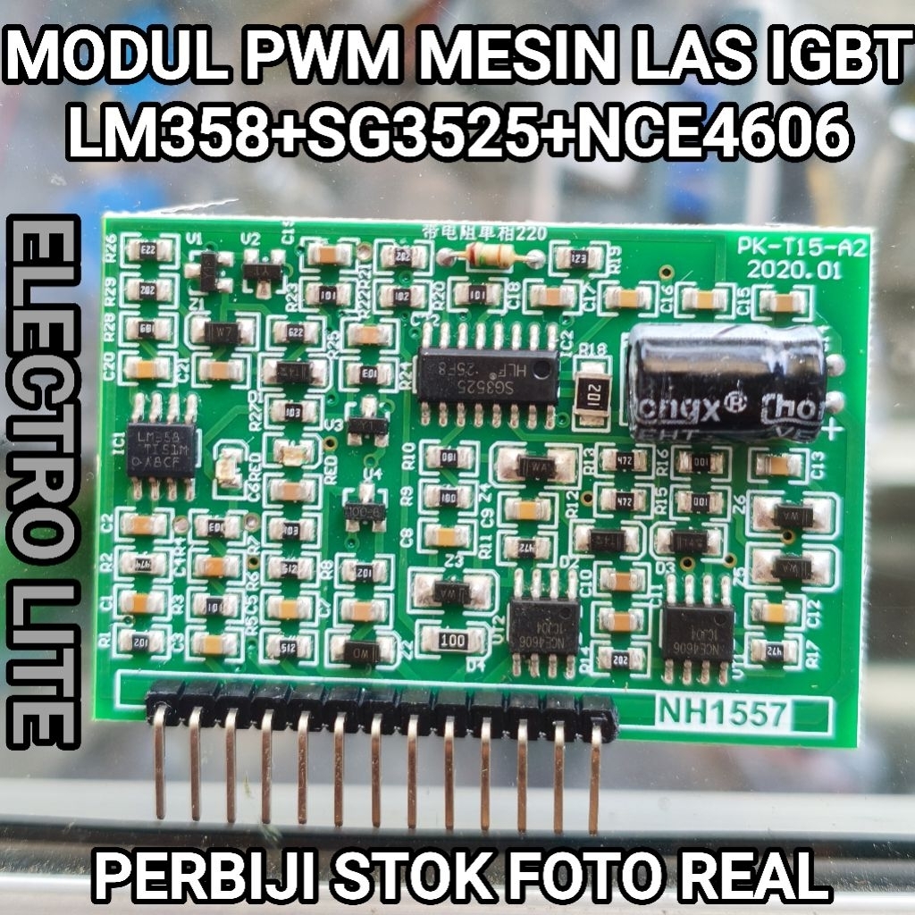Fish Yummy Modul Pwm Mesin Las Igbt 13P 13 Pin Smd Lm358 + Sg3525 + Nce4606 Original