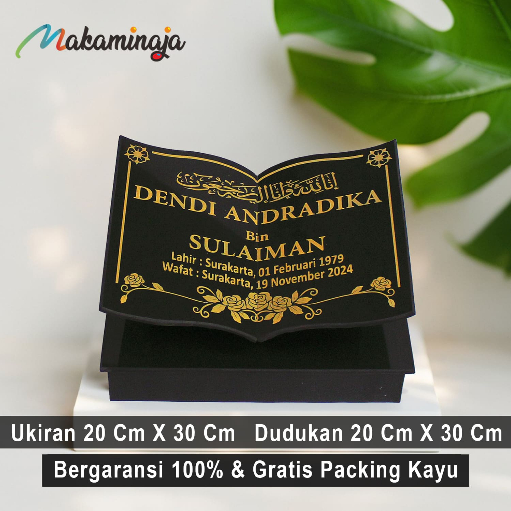 Batu Nisan Model Bentuk Buku Maesan Makam Granit Kijing Kuburan L57