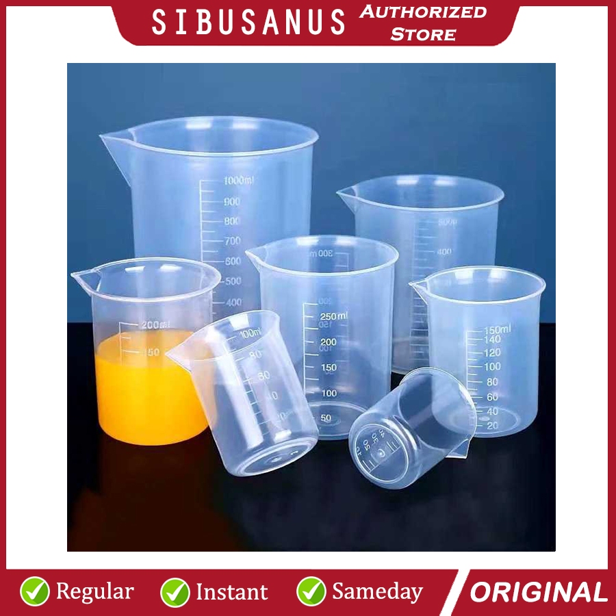 Gelas Ukur Plastik Measuring Cup Skala ML Akurat Dapur Laboratorium PP Food Grade Takaran Cairan & B