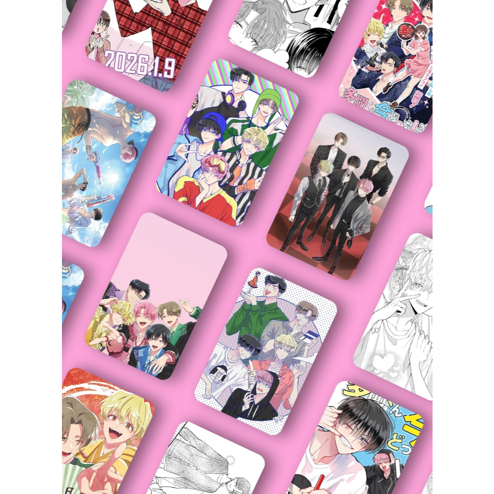 (22 pcs) Koleksi Lomocard / Photocard F/ACE MEMBER black and white & colored mix, Anime Manga Tamon-