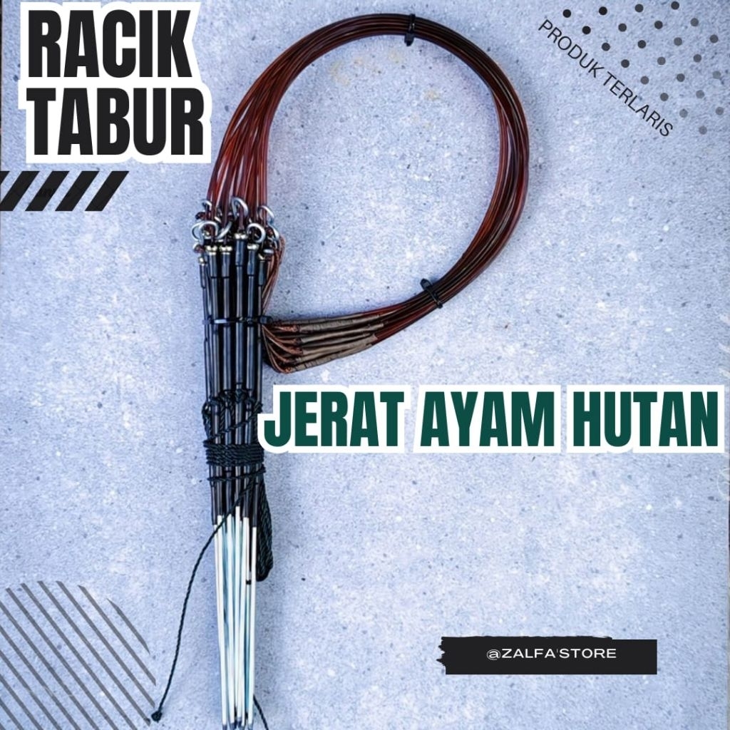 Jerat ayam hutan Racik tabur media tancap dari besi panjang 1 ikat 25 mata racik model tancap