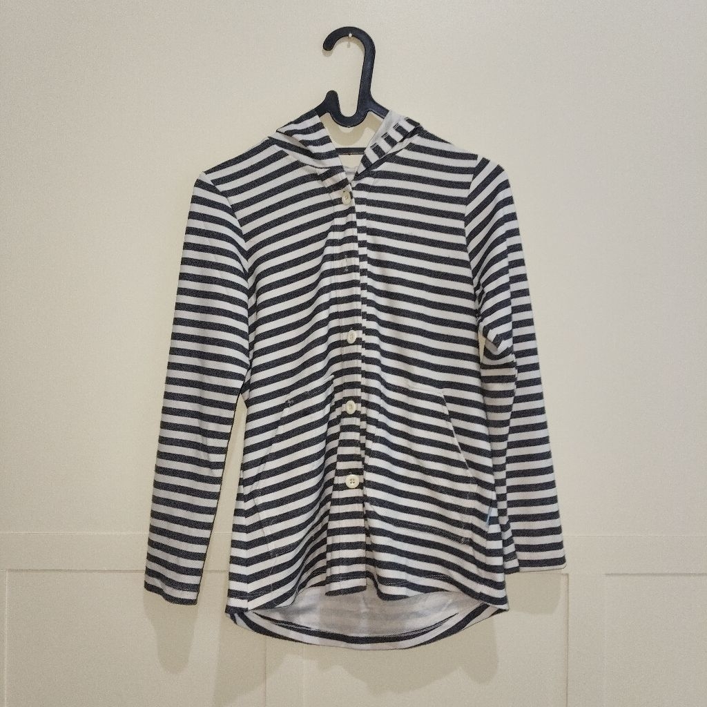 (Pre-Loved) Jaket garis hitam putih
