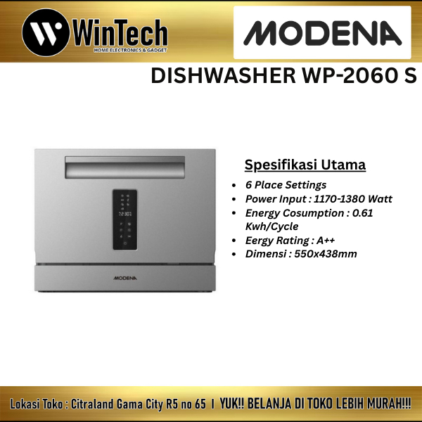 Modena WP 2060 S Mesin Cuci Piring Dishwasher