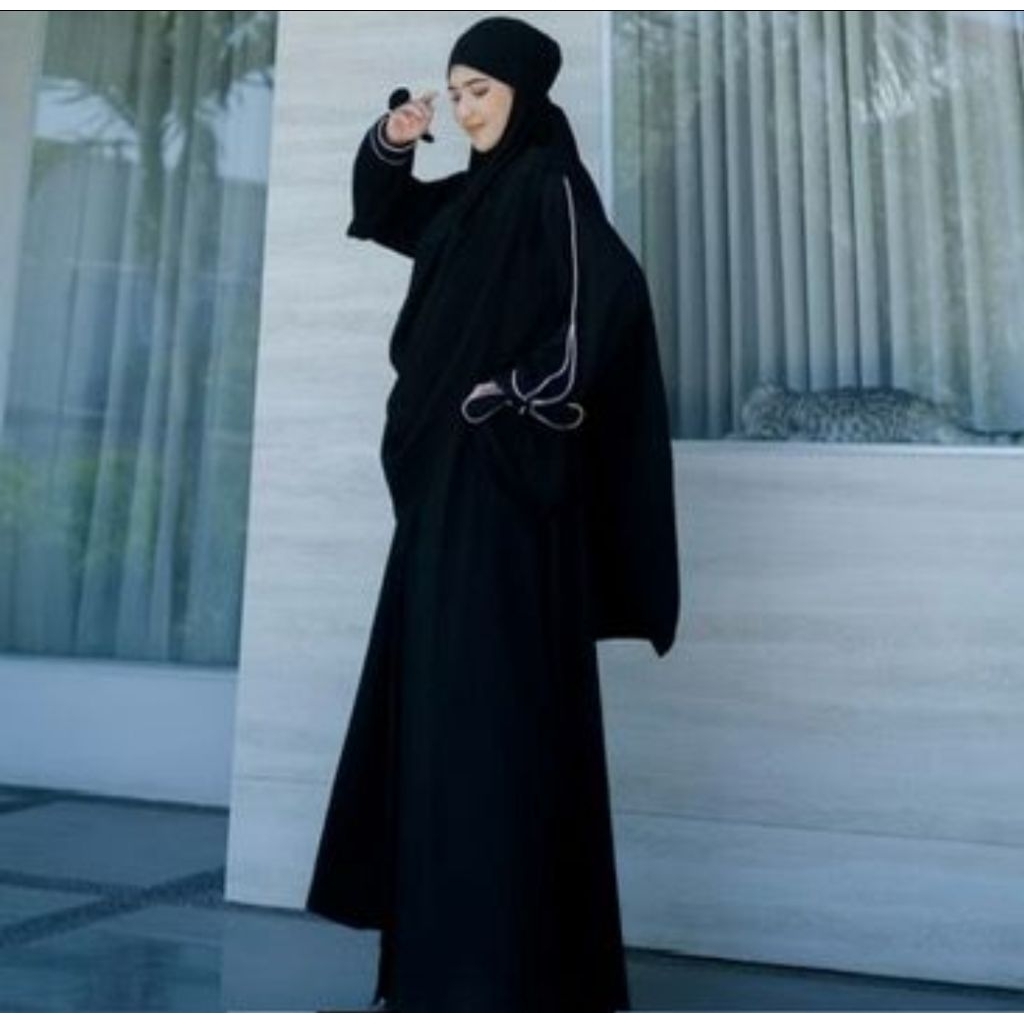 LaLouisa Fathaya Abaya Lengan Pita