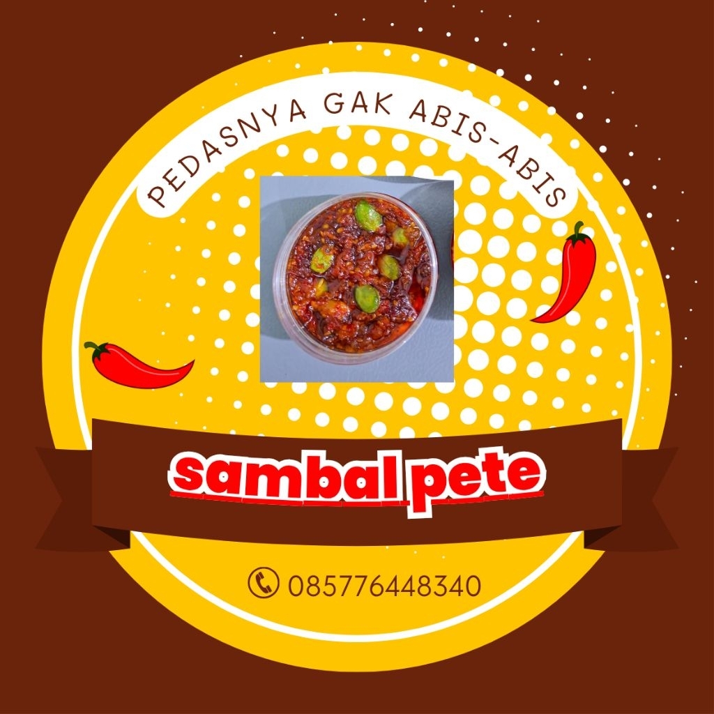 sambal cumi asin pete fresh 200ml pedas gurih
