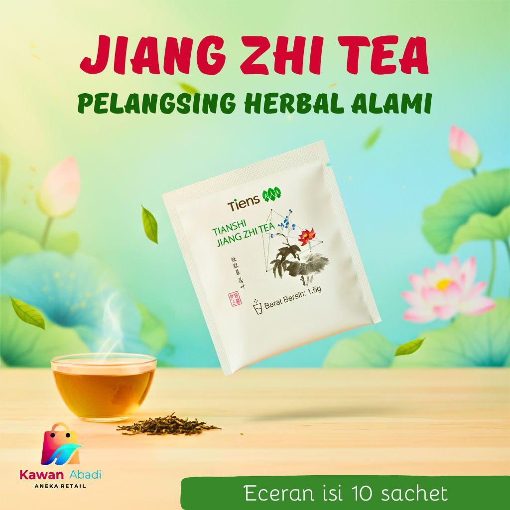 Tiens Jiang Zhi Tea - Teh Pelangsing Herbal - Eceran isi 10 sachet exp 2027
