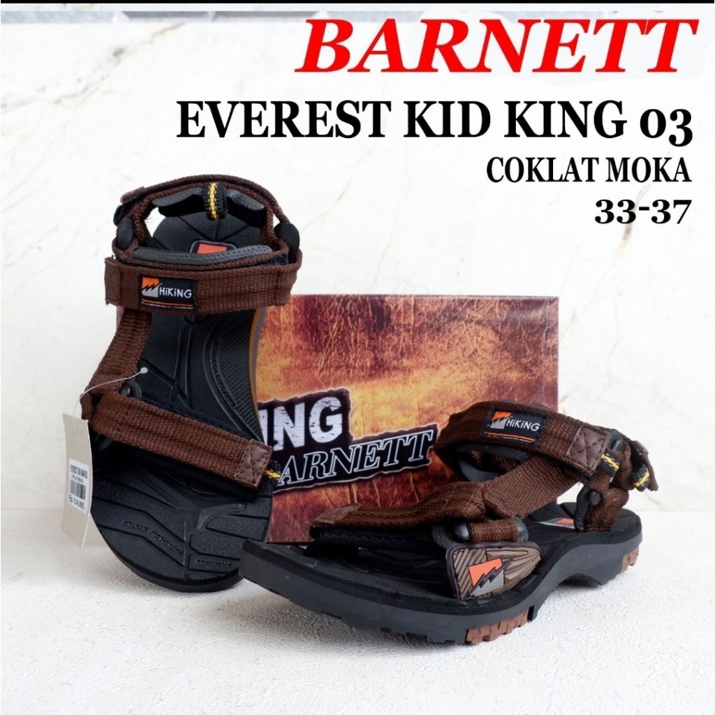 Sandal BARNETT - Size 33-37 - EVEREST KID KING - NEVADA MOUNTAIN - EVEREST ARMY - Sandal Gunung Anak