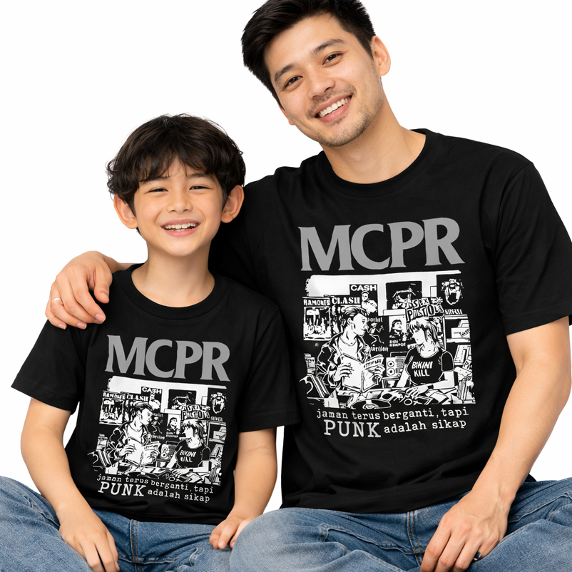 Kaos MCPR Punk Is Attitude Tshirt Couple || Kaos Couple Ayah Anak Size S M L XL XXL 3XL 4XL || DISTR