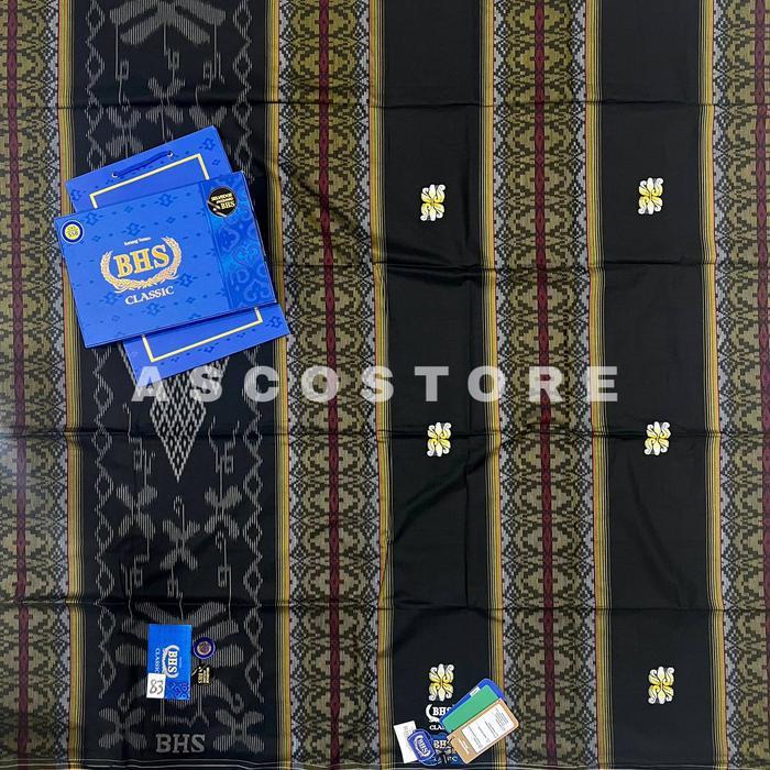 BHS Sarung Classic Jacquard Songket Dobby Kawung Mesres Mix Gold Silver