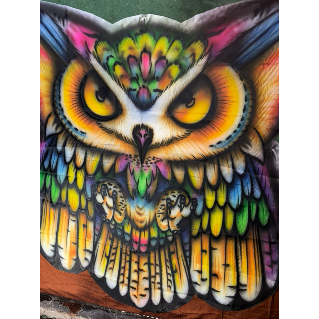 Kain Layangan Celepuk Airbrush A uk 150x175cm