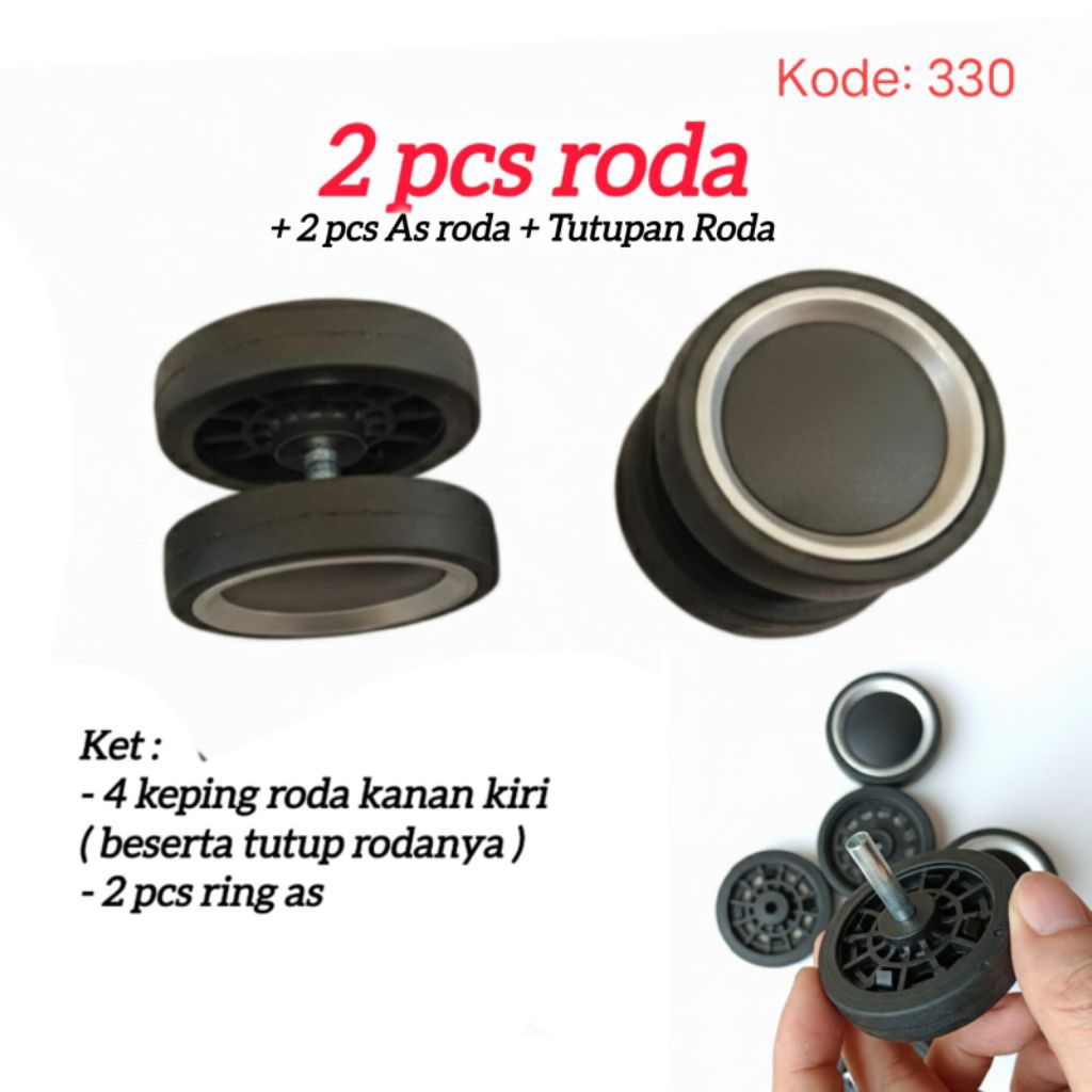 Roda Koper Double Wheel, Pengganti Roda Koper, Roda Koper WHIZZ, Sparepart Koper