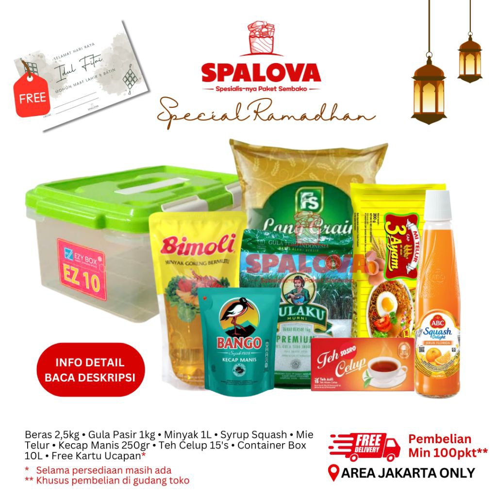 Paket Sembako Special Container Box Beras 2,5Kg