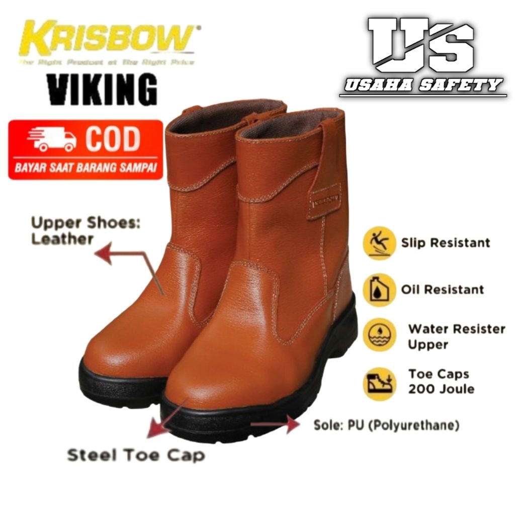 Sepatu Safety Krisbow Viking New 100% Original Terlaris | Krisbow Viking Berkualitas Original SNI