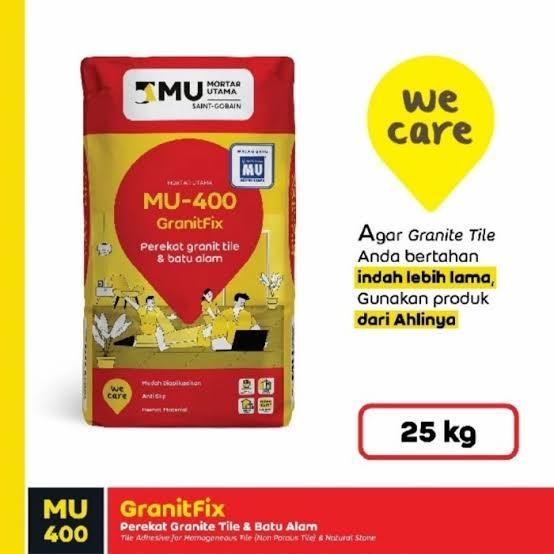 MU-400 GranitFix LowDust merupakan mortar instan berkualitas tinggi untuk pemasangan granite tile, h
