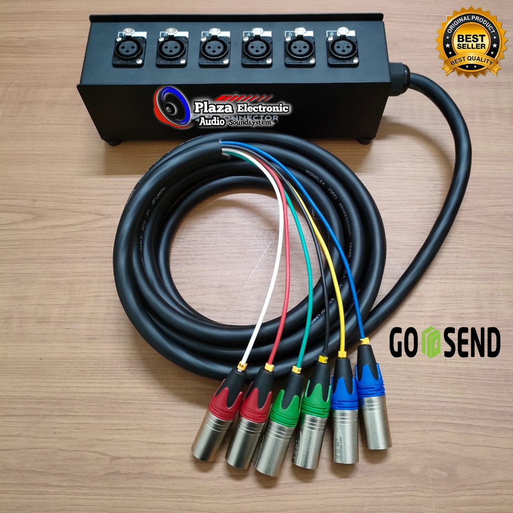 Snake Kabel Audio Isi 6 Channel Komplit Stage Box Tebal