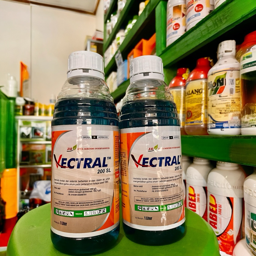 Herbisida Kontak SISTEMIK Vectral 200SL kemasan 1Liter. Herbisida Pembasmi Lulangan Dan Rumput Liar