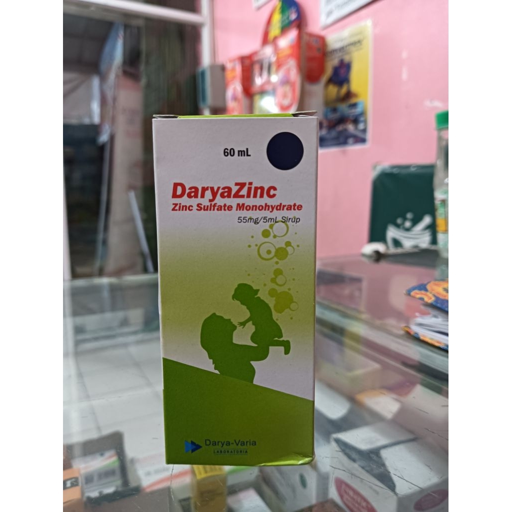 Syrup Daryazinc 60ml - Rehidrasi Anak, Zinc Sulfate, Dosis Harian